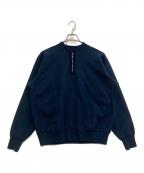 A.PRESSEアプレッセ）の古着「Vintage Half Zip Rib Collar Sweatshirt」｜ネイビー