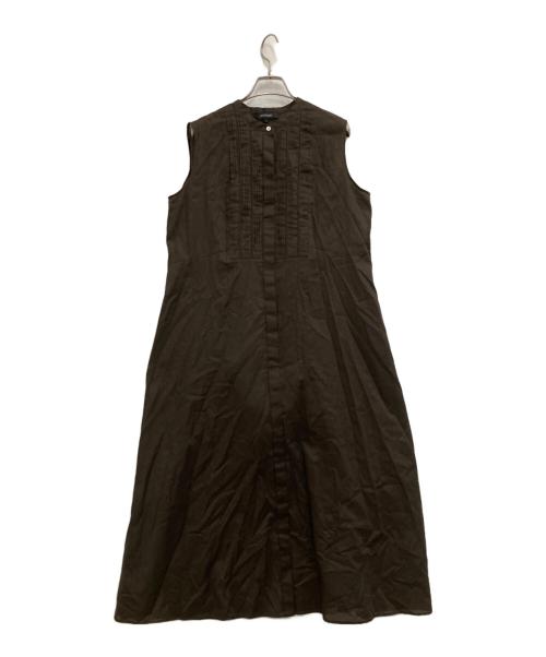 UNTITLED（アンタイトル）UNTITLED (アンタイトル) コットンピンタックワンピース ブラウン サイズ:3の古着・服飾アイテム