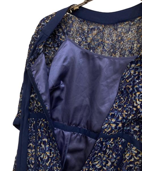 Mystrada（マイストラーダ）Mystrada (マイストラーダ) シャンブレーレースマーメイドドレス ブルー サイズ:36の古着・服飾アイテム