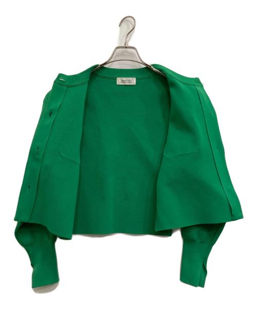 ARPEGE STORY（アルページュストーリー）Arpege story (アルページュストーリー) 金釦ニットジャケット グリーン サイズ:2の古着・服飾アイテム