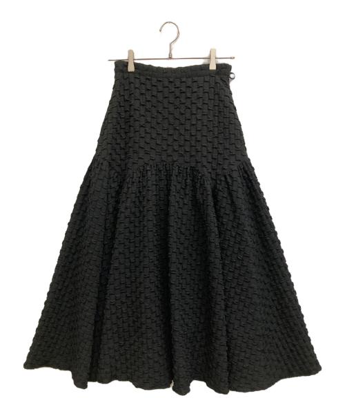 CADUNE（カデュネ）CADUNE (カデュネ) ラウンドカットロングスカート ブラック サイズ:36の古着・服飾アイテム