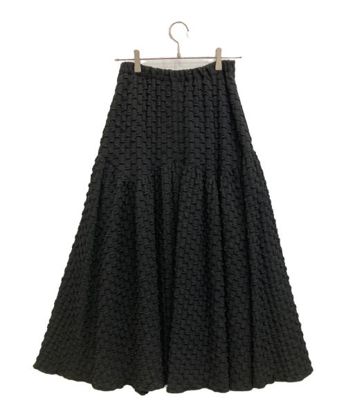 CADUNE（カデュネ）CADUNE (カデュネ) ラウンドカットロングスカート ブラック サイズ:36の古着・服飾アイテム