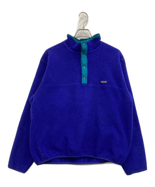 Patagonia（パタゴニア）Patagonia (パタゴニア) シンチラスナップT/フリースジャケット グリーン×ブルー サイズ:XLの古着・服飾アイテム