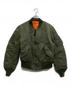 ALPHAアルファ）の古着「MA-1フライトジャケット」｜カーキ