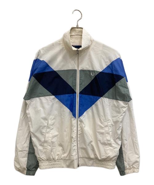 FRED PERRY（フレッドペリー）FRED PERRY (フレッドペリー) ナイロンジャケット ブルー×ホワイト サイズ:Sの古着・服飾アイテム