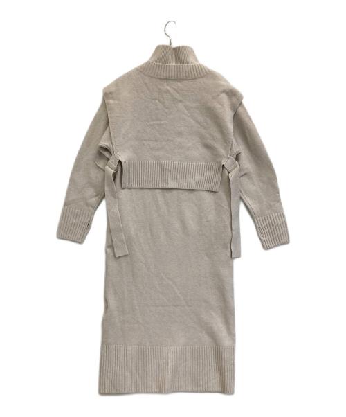 emmi（エミ）emmi (エミ) ベスト×ハーフジップニットワンピース ベージュ サイズ:1の古着・服飾アイテム