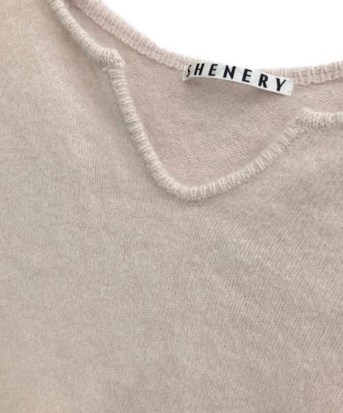 SHENERY（シーナリー）SHENERY (シーナリー) ファーウールキーネックニット ピンク サイズ:Fの古着・服飾アイテム