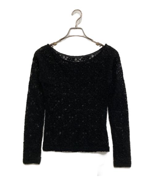 Noble（ノーブル）Noble (ノーブル) ストレッチフラワ－レースプルオーバー ブラック サイズ:F 未使用品の古着・服飾アイテム