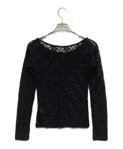 Noble（ノーブル）Noble (ノーブル) ストレッチフラワ－レースプルオーバー ブラック サイズ:F 未使用品の古着・服飾アイテム