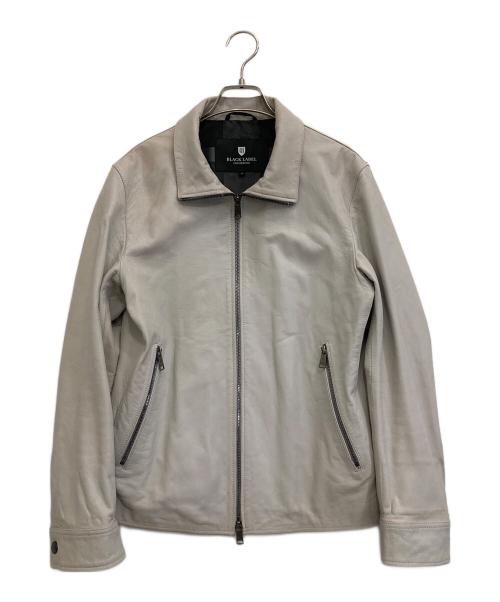 BLACK LABEL CRESTBRIDGE（ブラックレーベル クレストブリッジ）BLACK LABEL CRESTBRIDGE (ブラックレーベル クレストブリッジ) ラムレザージャケット アイボリー サイズ:Mの古着・服飾アイテム