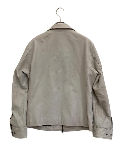 BLACK LABEL CRESTBRIDGE（ブラックレーベル クレストブリッジ）BLACK LABEL CRESTBRIDGE (ブラックレーベル クレストブリッジ) ラムレザージャケット アイボリー サイズ:Mの古着・服飾アイテム