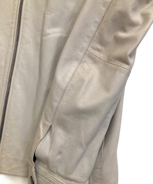 BLACK LABEL CRESTBRIDGE（ブラックレーベル クレストブリッジ）BLACK LABEL CRESTBRIDGE (ブラックレーベル クレストブリッジ) ラムレザージャケット アイボリー サイズ:Mの古着・服飾アイテム