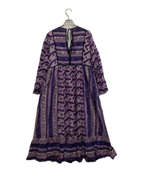 ne quittez pas（ヌキテパ）ne quittez pas (ヌキテパ) エスニックプリント ワンピース パープル サイズ:-の古着・服飾アイテム