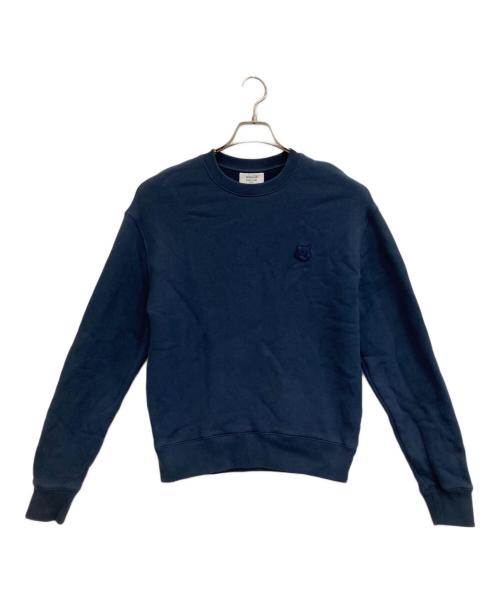 maison kitsune（メゾンキツネ）maison kitsune (メゾンキツネ) フォックスヘッド コンフォート スウェットシャツ ネイビー サイズ:Sの古着・服飾アイテム