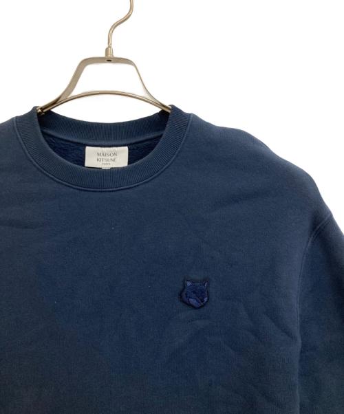 maison kitsune（メゾンキツネ）maison kitsune (メゾンキツネ) フォックスヘッド コンフォート スウェットシャツ ネイビー サイズ:Sの古着・服飾アイテム