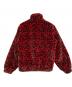 ZARA (ザラ) レオパード柄ファージャケット ブラック×レッド サイズ:XL：8000円