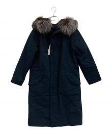 Adam et Rope（アダム エ ロペ）の古着「フーデッドコート」｜ネイビー