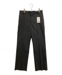 Spick and Span（スピック＆スパン）の古着「ピンストライプノータックストレートパンツ」｜グレー