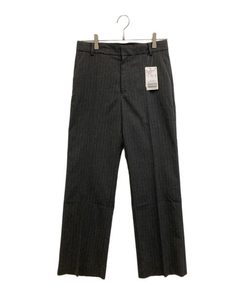 Spick and Span（スピック＆スパン）Spick and Span (スピック＆スパン) ピンストライプノータックストレートパンツ グレー サイズ:36 未使用品の古着・服飾アイテム