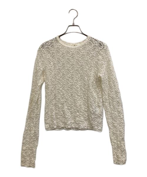 IENA（イエナ）IENA (イエナ) ペイズリーストレッチレースプルオーバー ホワイト サイズ:-の古着・服飾アイテム