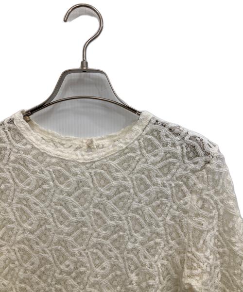 IENA（イエナ）IENA (イエナ) ペイズリーストレッチレースプルオーバー ホワイト サイズ:-の古着・服飾アイテム
