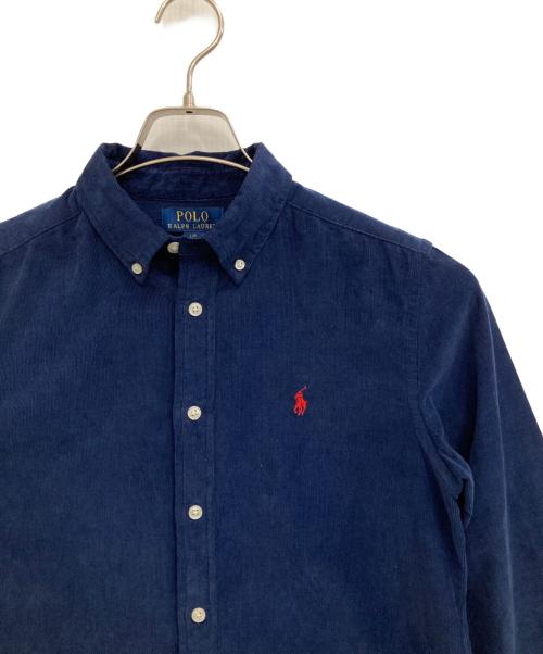 POLO RALPH LAUREN（ポロ・ラルフローレン）POLO RALPH LAUREN (ポロ・ラルフローレン) コーデュロイシャツ ネイビー サイズ:Ｌの古着・服飾アイテム
