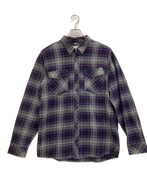 CarHartt（カーハート）CarHartt (カーハート) L/S TATUM SHIRT グレー×パープル サイズ:Lの古着・服飾アイテム