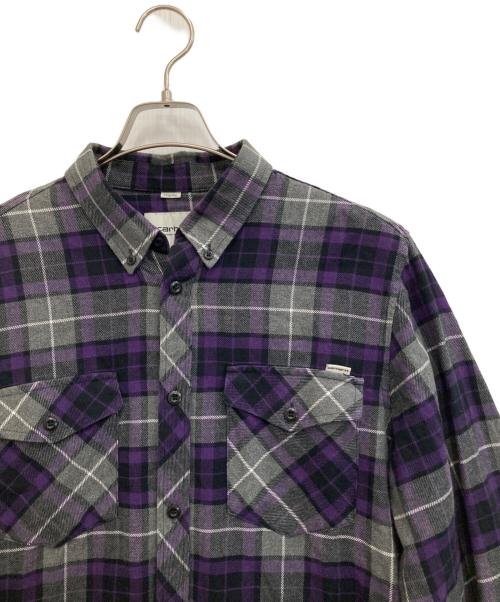 CarHartt（カーハート）CarHartt (カーハート) L/S TATUM SHIRT グレー×パープル サイズ:Lの古着・服飾アイテム