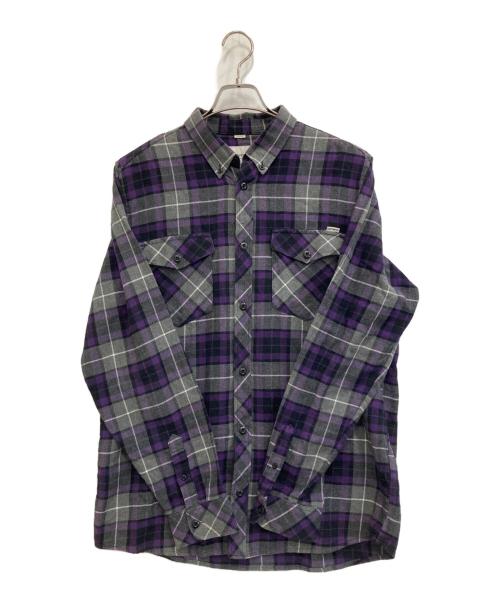 CarHartt（カーハート）CarHartt (カーハート) L/S TATUM SHIRT グレー×パープル サイズ:Lの古着・服飾アイテム