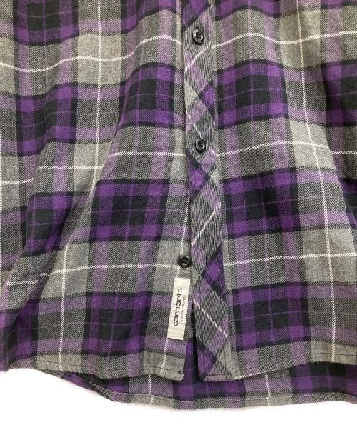 CarHartt（カーハート）CarHartt (カーハート) L/S TATUM SHIRT グレー×パープル サイズ:Lの古着・服飾アイテム