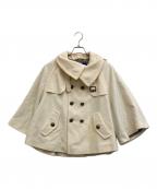 BURBERRY BLACK LABELバーバリーブラックレーベル）の古着「アンゴラ混ポンチョジャケット」｜アイボリー