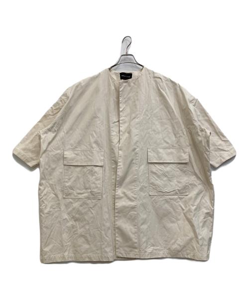 mizuiro-ind（ミズイロインド）mizuiro-ind (ミズイロインド) ノーカラーコート ホワイト サイズ:-の古着・服飾アイテム