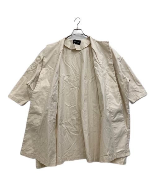 mizuiro-ind（ミズイロインド）mizuiro-ind (ミズイロインド) ノーカラーコート ホワイト サイズ:-の古着・服飾アイテム