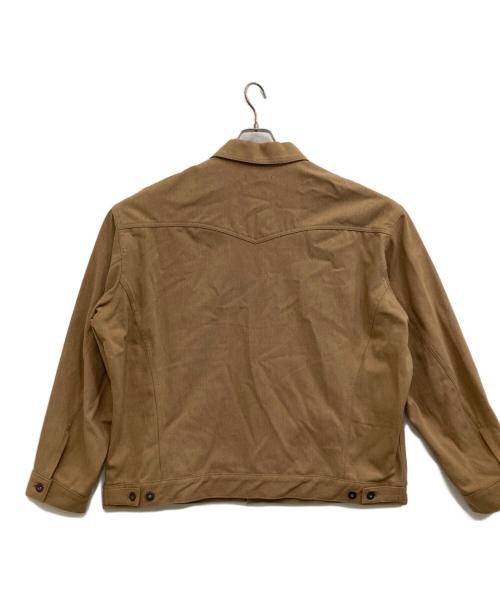 is-ness（イズネス）is-ness (イズネス) NU TRUCKER JACKET ブラウン サイズ:Ｌの古着・服飾アイテム