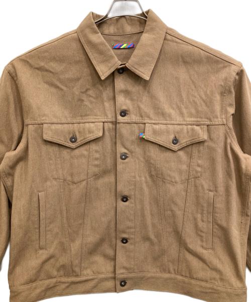 is-ness（イズネス）is-ness (イズネス) NU TRUCKER JACKET ブラウン サイズ:Ｌの古着・服飾アイテム