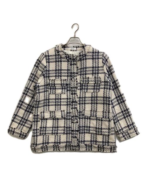 darich（ダーリッチ）darich (ダーリッチ) ツイードジャケット ホワイト サイズ:Fの古着・服飾アイテム