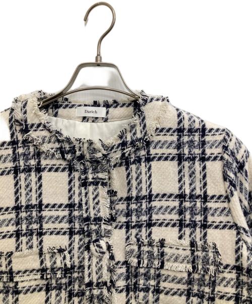 darich（ダーリッチ）darich (ダーリッチ) ツイードジャケット ホワイト サイズ:Fの古着・服飾アイテム