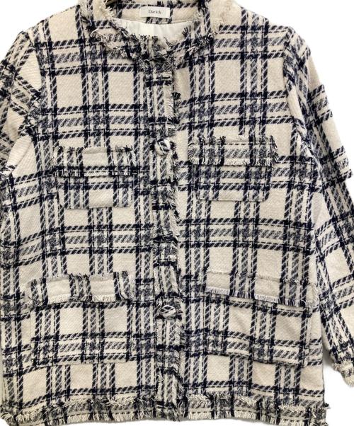 darich（ダーリッチ）darich (ダーリッチ) ツイードジャケット ホワイト サイズ:Fの古着・服飾アイテム