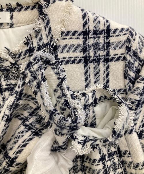 darich（ダーリッチ）darich (ダーリッチ) ツイードジャケット ホワイト サイズ:Fの古着・服飾アイテム