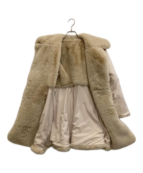 darich（ダーリッチ）darich (ダーリッチ) ファーボリュームフレアコート ベージュ サイズ:Fの古着・服飾アイテム