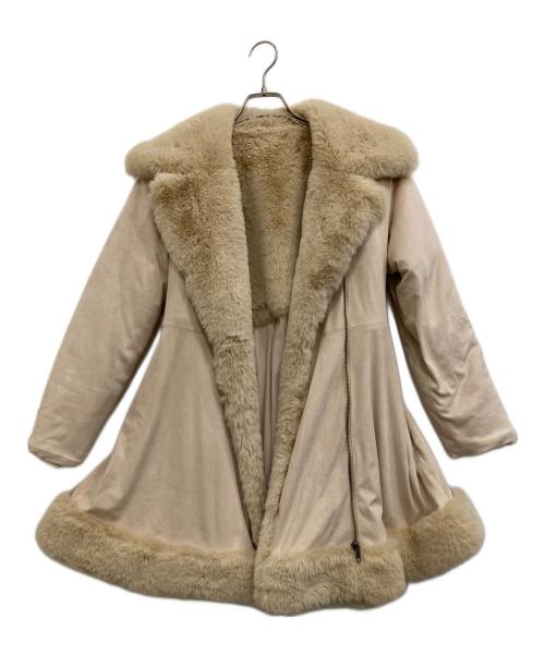 darich（ダーリッチ）darich (ダーリッチ) ファーボリュームフレアコート ベージュ サイズ:Fの古着・服飾アイテム