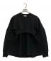 OMMO（オーエムエムオー）の古着「LAYERED FLARE KNIT TOP」｜ブラック