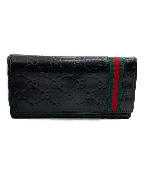 GUCCI（グッチ）GUCCI (グッチ) 長財布 ブラックの古着・服飾アイテム