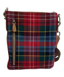 COACH（コーチ）の古着「チェック柄ショルダーバッグ」｜レッド