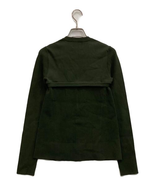 OMMO（オーエムエムオー）OMMO (オーエムエムオー) SQUARE NECK KT TOP オリーブ サイズ:Fの古着・服飾アイテム
