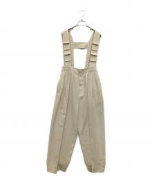 OMMO（オーエムエムオー）の古着「TUCK SHOULDER BELT PT」｜アイボリー