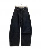 PRANK PROJECTプランクプロジェクト）の古着「High-waisted Curved Denim」｜インディゴ