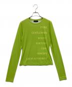 MAISON SPECIALメゾンスペシャル）の古着「LOGO TOP」｜黄緑