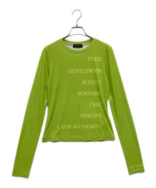 MAISON SPECIAL（メゾンスペシャル）MAISON SPECIAL (メゾンスペシャル) LOGO TOP 黄緑 サイズ:FREEの古着・服飾アイテム