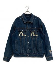 EVISU（エヴィス）の古着「Diamond Daruma and Seagull Print Loose Fit Denim Jacket」｜インディゴ